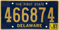 1997 Delaware License Plate