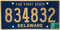 1999 Delaware License Plate