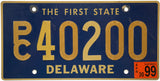1999 Delaware Station Wagon License Plate