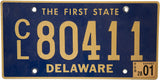 2001 Delaware Commercial License Plate