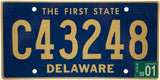 2001 Delaware Commercial License Plate