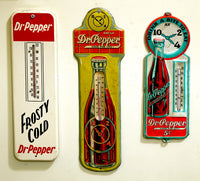 An archival print of Dr. Pepper advertising thermometers