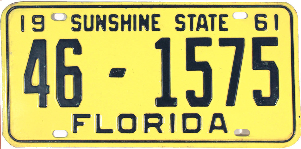 1961 Florida License Plate