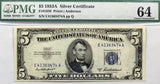 Fr #1656 Five Dollar 1953-A series silver certificate certified PMG 64 choice uncirculated