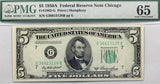 FR #1962-G Five Dollar bill 1950-A series from the Chicago Federal Reserve Bank graded PMG 65