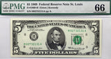 A FR #1969-H 1969 series five dollar federal reserve note from St. Louis for sale by Brandywine General Store in gem uncirculated condition