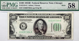 A FR #2154-G series of 1934B one hundred dollar FRN Mule note from the Federal Reserve Bank in Chicago for sale by Brandywine General Store graded PMG 58