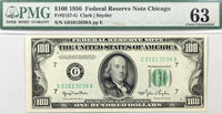 A FR #2157-G 1950 FRN from the Federal Reserve Bank in Chicago Illinois graded by PMG at Choice Uncirculated 63