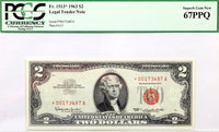 A Friedberg 1513 star note Two Dollars Series of 1963 for sale by Brandywine General Store certifed by PCGS at Superb Gem New 67 PPQ