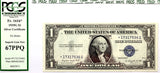 A Fr #1616* One Dollar silver certificate from the 1935G series graded by PCGS at Superb Gem New 67 PPQ, a star note without In God We Trust for sale by Brandywine General Store