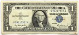 A Friedberg 1619 One Dollar Silver Certificate Series 1957 in fine condition for sale by Brandywine General Store.