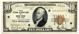 FR #1860-B Series of 1929 Federal Reserve Bank Notes from NY in the denomination of ten dollars in VF condition