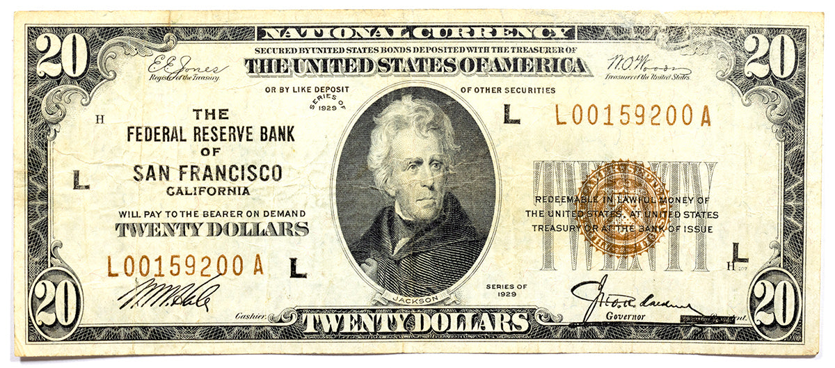 US 1929 5 Dollar National Bank Note With Abraham Lincoln 