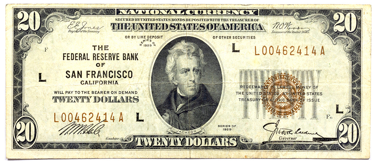 US 1929 5 Dollar National Bank Note With Abraham Lincoln 