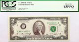 Fr #1935-E Series of 1976 FRN notes from the Federal Reserve Bank in Atlanta Georgia in the denomination of two dollars graded PCGS 63 PPQ