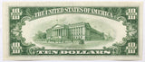 FR #2009-F Series of 1934-D federal reserve note in the denomination of ten dollars from the Federal Reserve Bank of Atlanta grading almost uncirculated Reverse