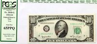 FR #010-G Chicago IL district 10.00 federal reserve note from the 1950 series graded PCGS 65 PPQ