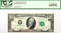 FR #2021-K Series of 1969C FRN note from the Dallas Texas Federal Reserve Bank in the denomination of ten dollars graded PCGS 64 PPQ
