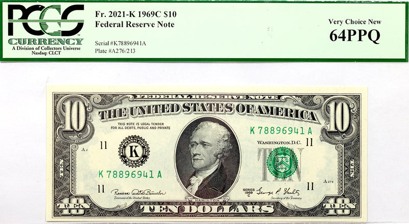 10 Dollars (Federal Reserve Note; colored) - United States – Numista