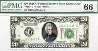 A scarce FR #2051-J 1928-A series from the Kansas City Federal Reserve Bank in the denomination of twenty dollars for sale by Brandywine General Store