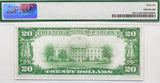 A scarce FR #2051-J 1928-A series from the Kansas City Federal Reserve Bank in the denomination of twenty dollars Reverse
