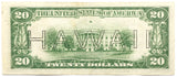 FR # 2305 nice circulated Hawaii Emergency World War II Twenty Dollar Banknote grading Choice Very Fine Reverse