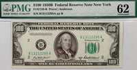A FR #2159-B Series of 1950B FRN from the Federal Reserve Bank of New York City in the denomination of one hundred dollars grading PMG 62