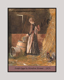 An archival poster of Fresh Eggs by Winslow Homer for sale by Brandywine General Store