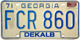1975 Georgia License Plate