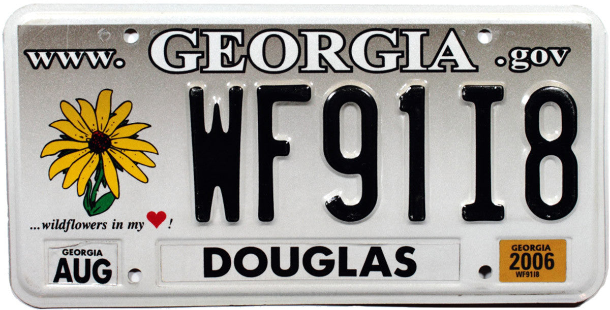 2006 Georgia Wildflowers License Plate