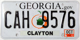 A 2012 Georgia passenger car license plate