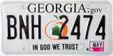 A 2013 Georgia passenger car license plate