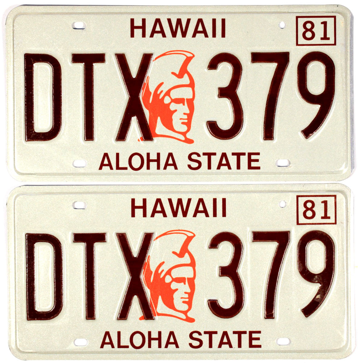1981 Hawaii License Plates