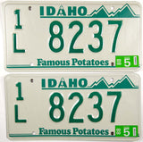 1988 Idaho License Plates