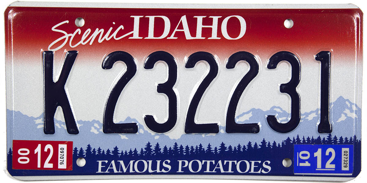 2001 Idaho License Plates