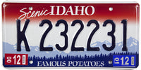 2001 Idaho License Plates