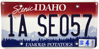 A classic 2008 Idaho passenger car license plate for sale by Brandywine General Store in lightly used excellent condition