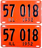 1952 llinois License Plates