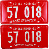 1961 Illinois License Plates