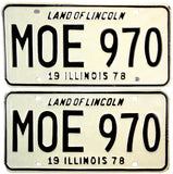 1978 Illinois License Plates