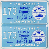 1993 Illinois DuPage County Fair License Plates