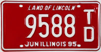 A NOS 1995 Illinois Trailer License Plate