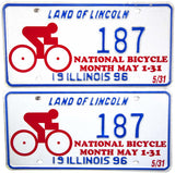 1996 Illinois National Bicycle Month License Plates
