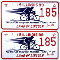 1999 Illinois National Bicycle Month License Plates