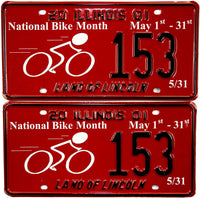 2001 Illinois National Bicycle Month License Plates