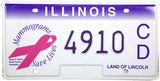 2008 Illinois Mammograms License Plates Single Tag
