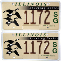 A 2007 Illinois Sporting Series of license plates for sale by Brandywine General Store Geese in near mint condition