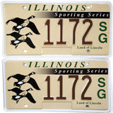 2007 Illinois Sporting Series License Plates Geese