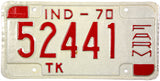 1970 Indiana Farm Truck License Plate