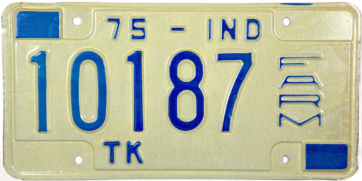 1975 Indiana Farm Truck License Plate